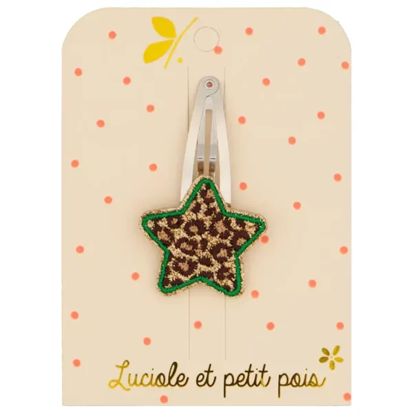 Barrette léopard étoile