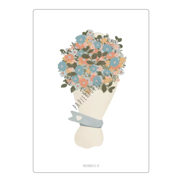 Carte Papier Poetic - Bouquet de fleurs