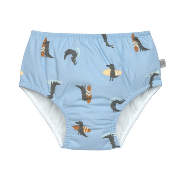Maillot de bain couche crocodile bleu ciel