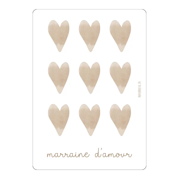 Carte Papier Poetic - Marraine d'amour