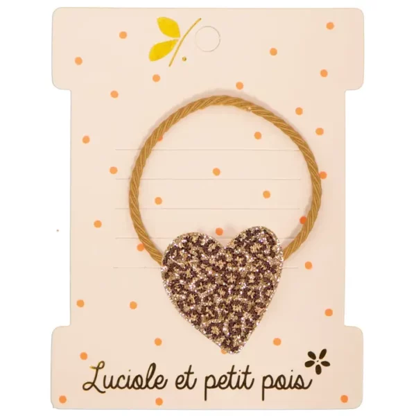 élastique léopard coeur