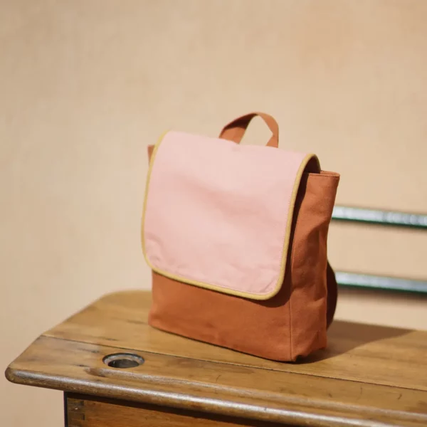 Sac à dos enfant - rose et camel