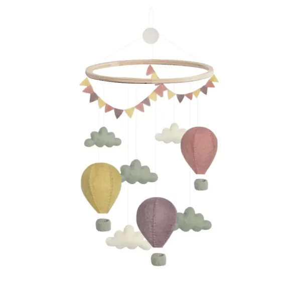 Mobile - Montgolfière pastel