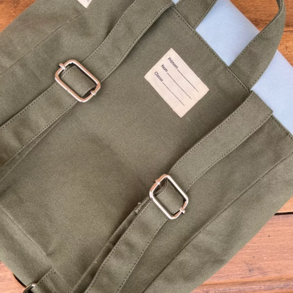 Sac à dos enfant - bleu ciel et kaki – Image 2