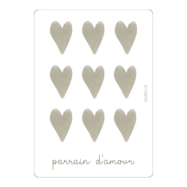 Carte Papier Poetic - Parrain d'amour