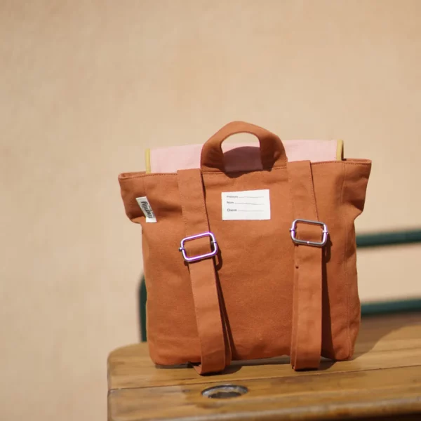 Sac à dos enfant - rose et camel – Image 2