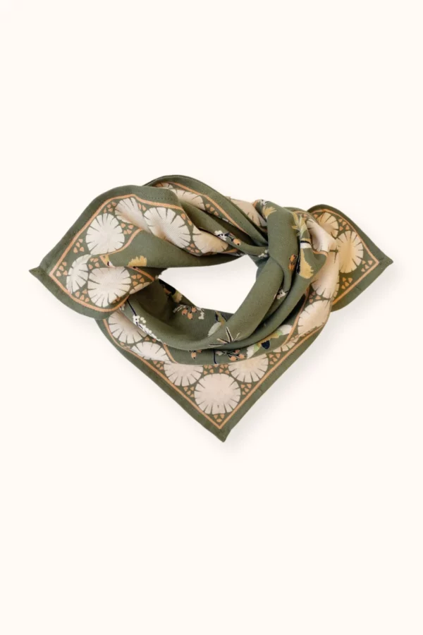 Petit foulard manika - cerisier eucalyptus
