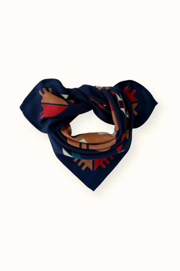 Small Foulard Manika - Rajah Navy