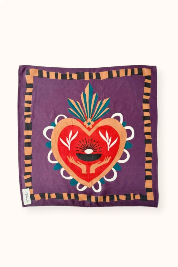 Small Foulard Manika - Corazon Mauve – Image 3