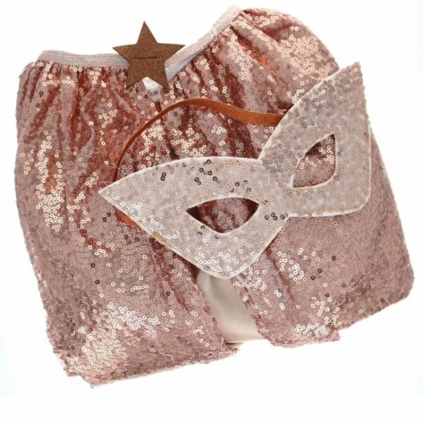 Cape sequin cuivre et masque – Image 3