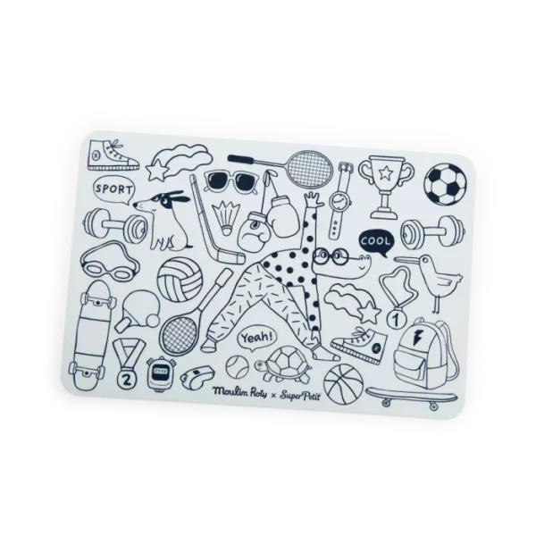 Mini set en silicone à colorier + 4 crayons les loufoques – Image 2
