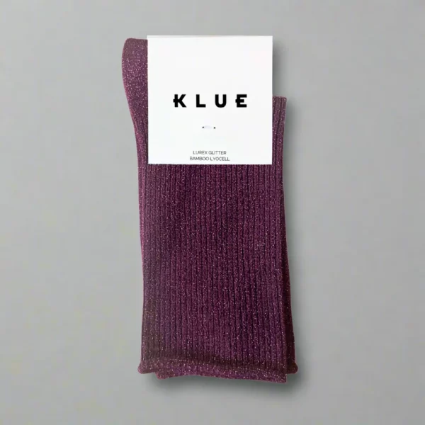 Chaussettes en lyocell KLUE Glitter bordeaux