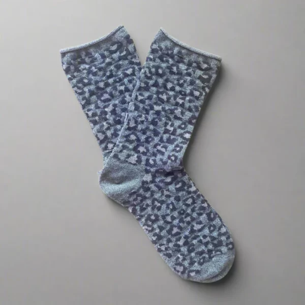 Chaussettes en lyocell KLUE Glitter leopard grey – Image 3