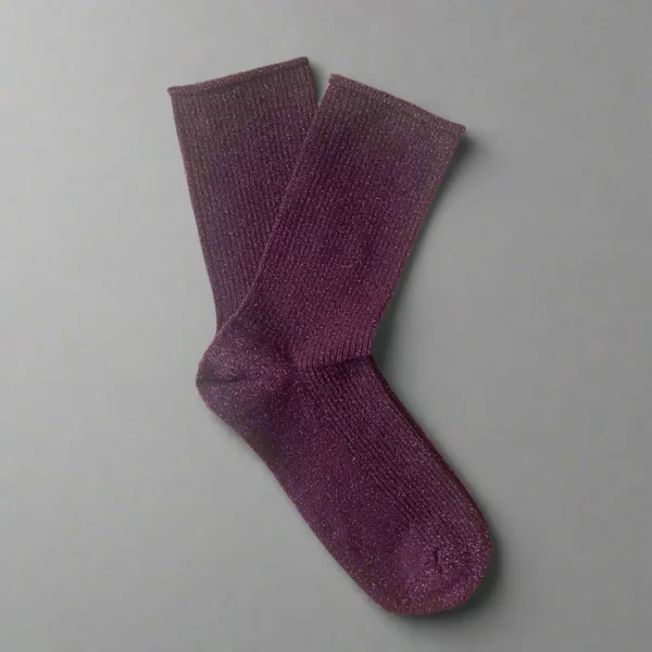 Chaussettes en lyocell KLUE Glitter bordeaux – Image 2