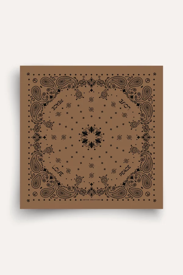 Foulard bandana laine 100cm - Malt black – Image 2