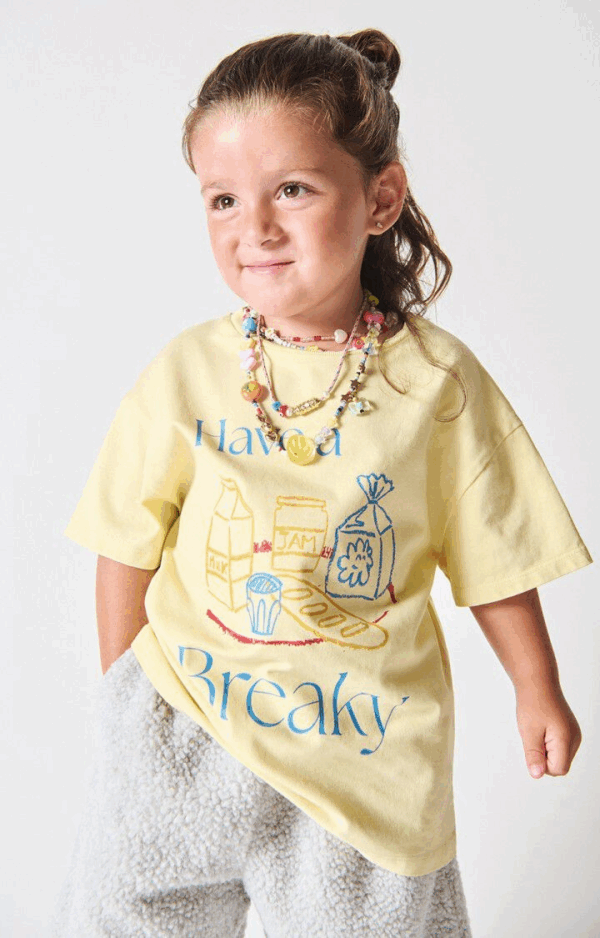 T-SHIRT DROIT MC COL ROND IMPRIME - COQUILLE VINTAGE