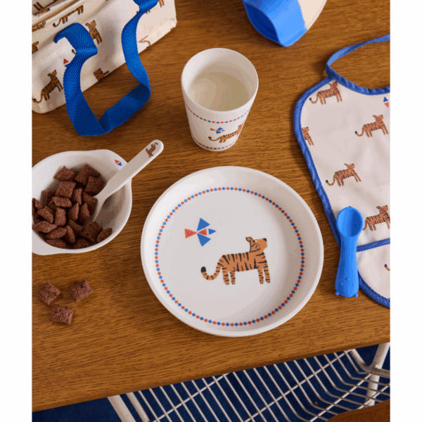 Set repas mélamine tigre du bengale