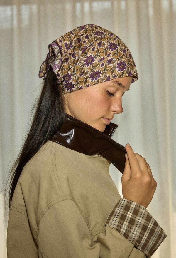 Petit foulard bijou topaze