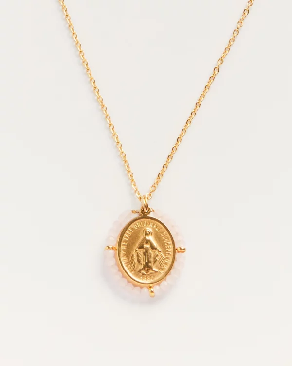 Santa Maria Misty pink - collier médaillon