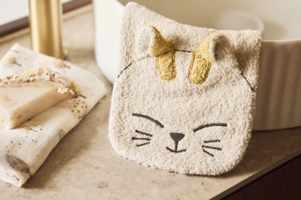 Gant de toilette Éponge charlie cat