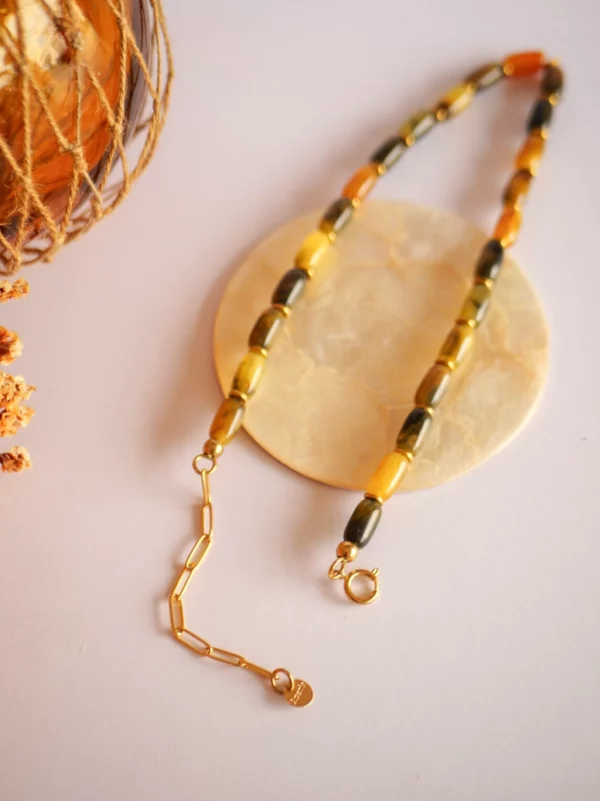Collier de perles - Annette - Marron foncé