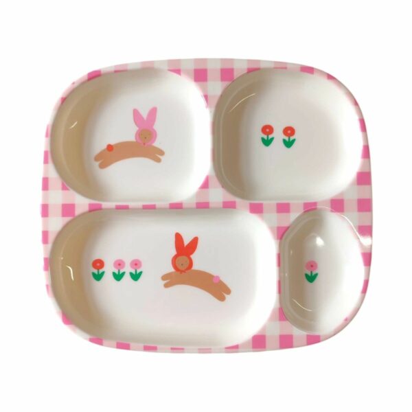 Assiette à compartiment chichi pompon – Image 2