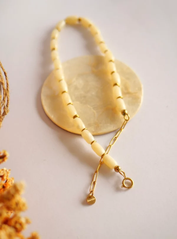 Collier de perles - Annette - crème