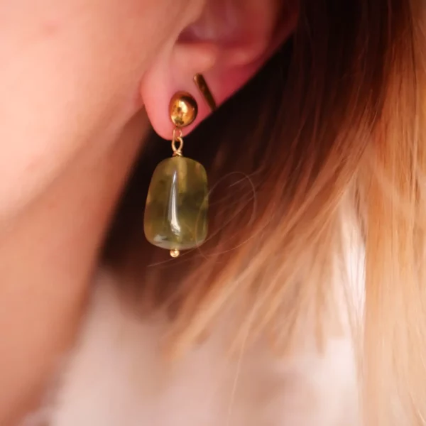 Boucle d'oreilles Lisette - Vert clou – Image 2