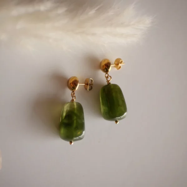 Boucle d'oreilles Lisette - Vert clou