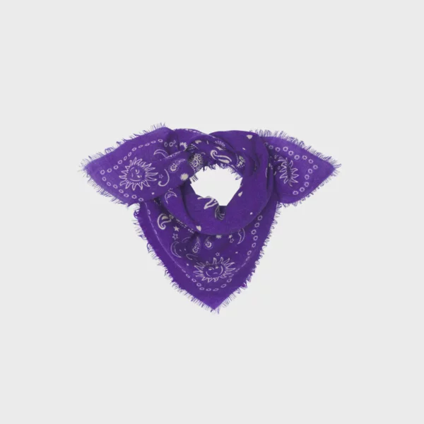 Petit foulard laine Alice violet – Image 3