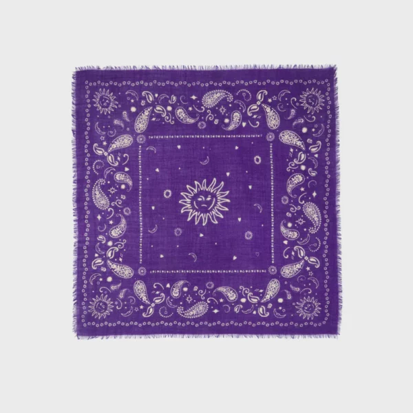Petit foulard laine Alice violet – Image 4