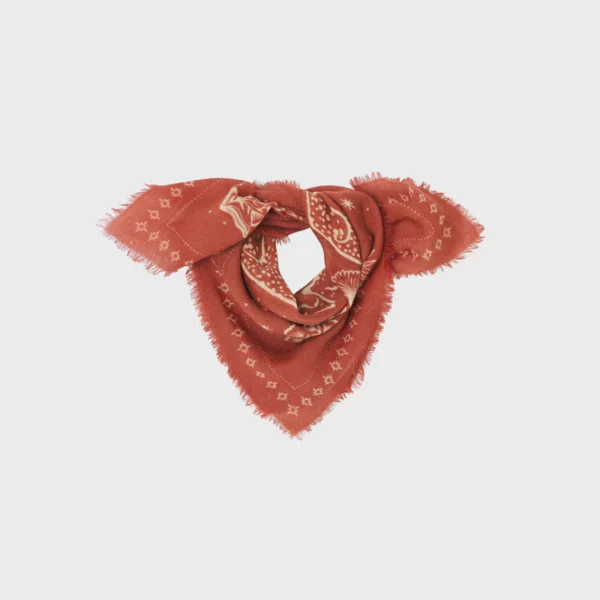 Petit foulard laine Sacha Terracotta – Image 3