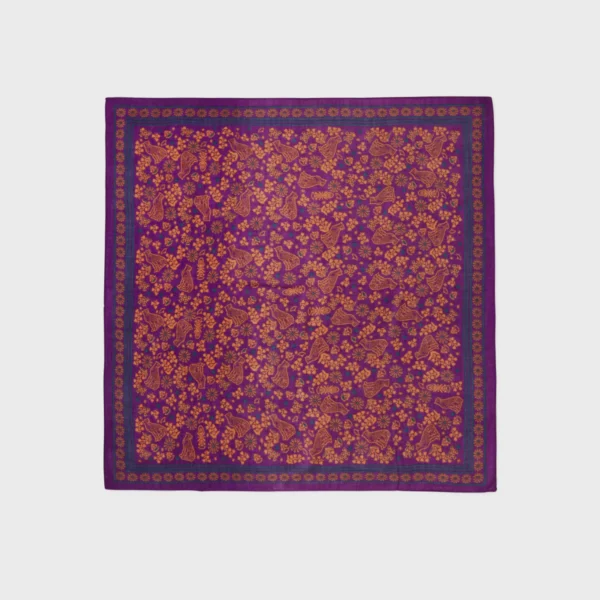 Grand foulard laine Constance prune – Image 4