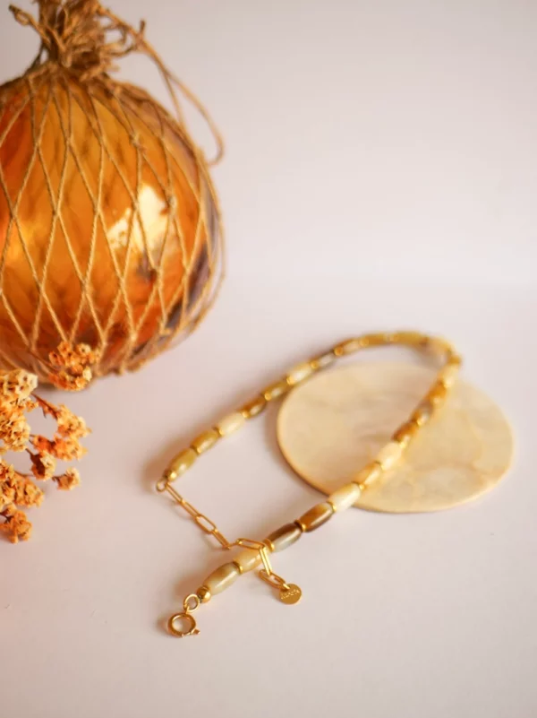 Collier de perles - Annette - beige