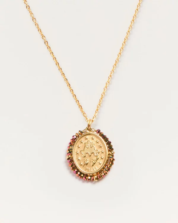 Santa Maria Shiny ocre - collier médaillon – Image 2