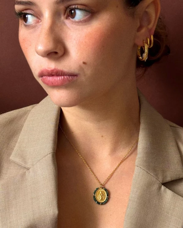 Santa Maria Azul shiny - collier médaillon – Image 3