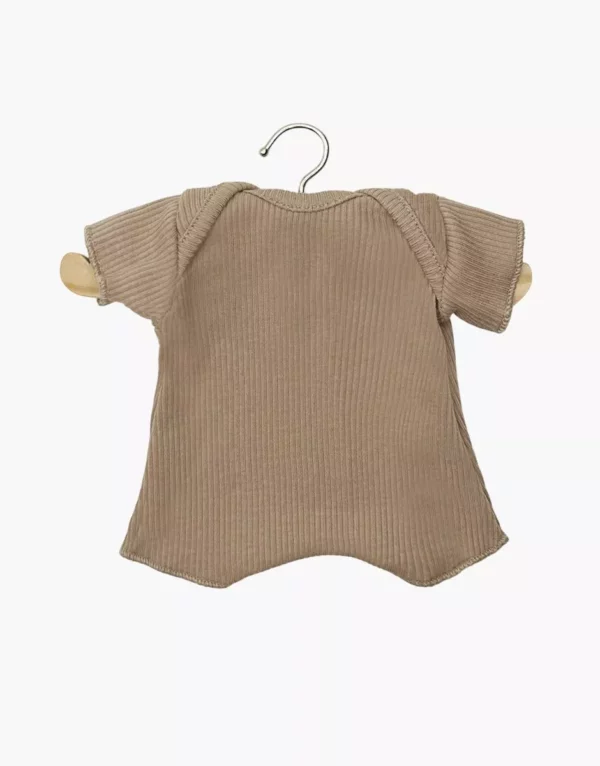 Babies - Body shorty en maille côtelé moka