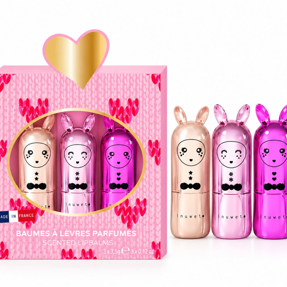 Coffret de baumes à lèvres kawaii