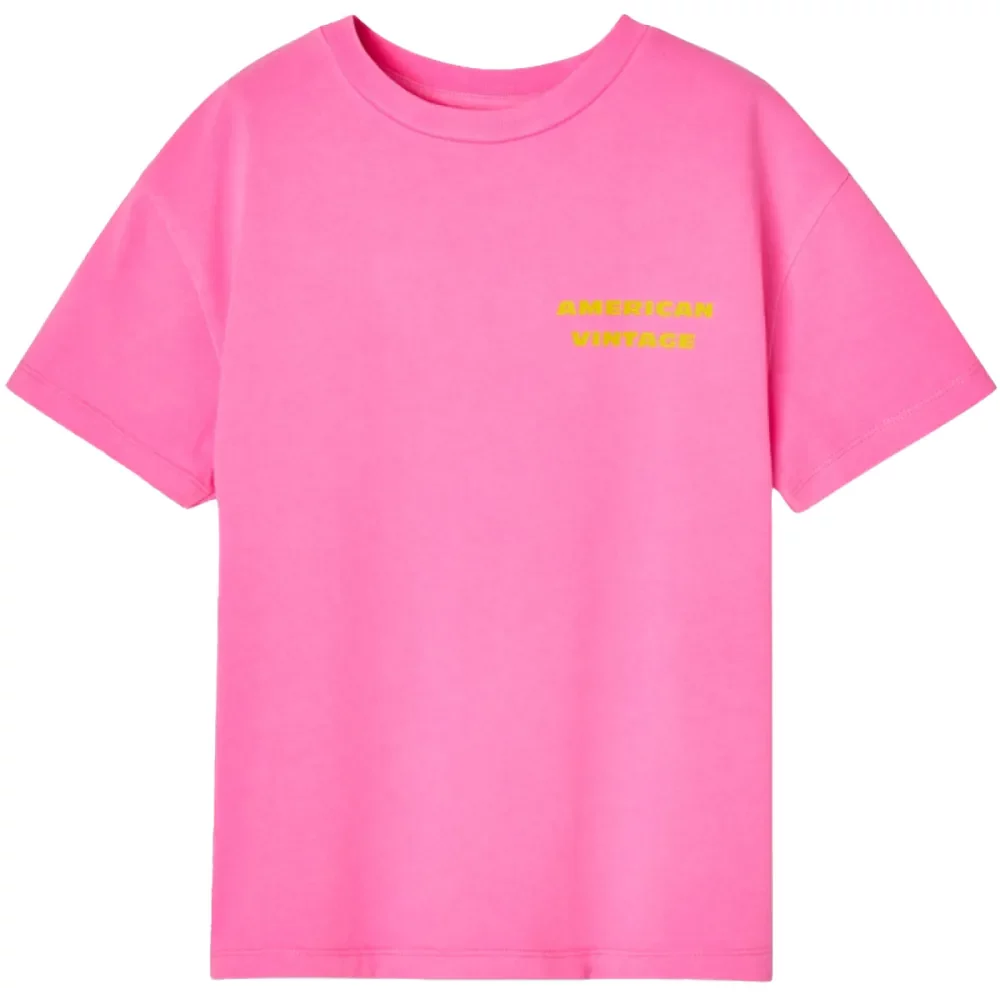 american-vintage-t-shirt-roze