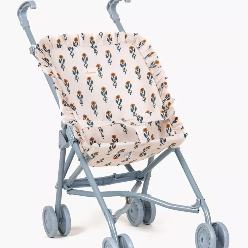 minikane-jouet-poussette-poupee-a-volants-fleurs-nordiques-sur-chassis-bleu